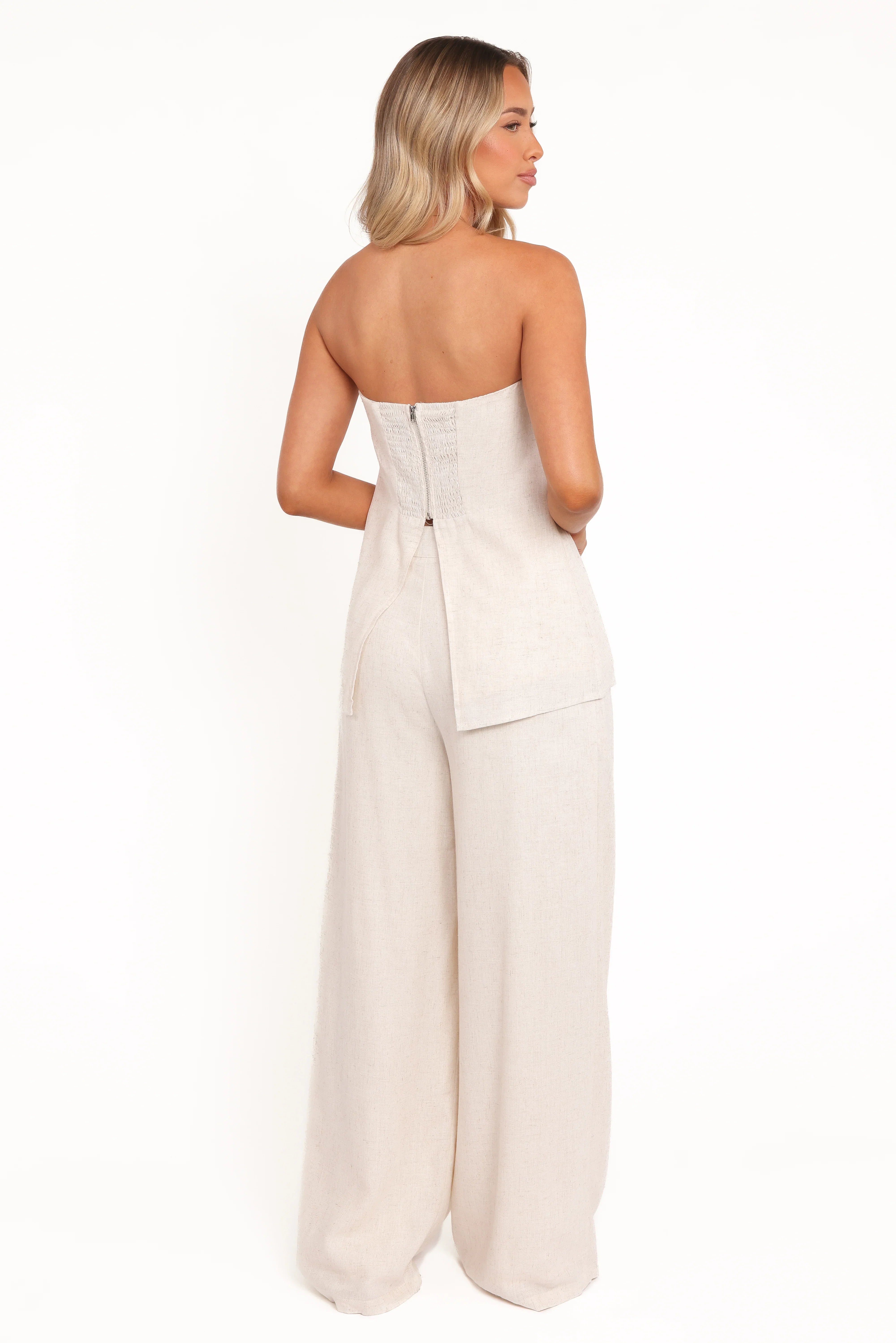 Arles Wide Leg Pants Oatmeal
