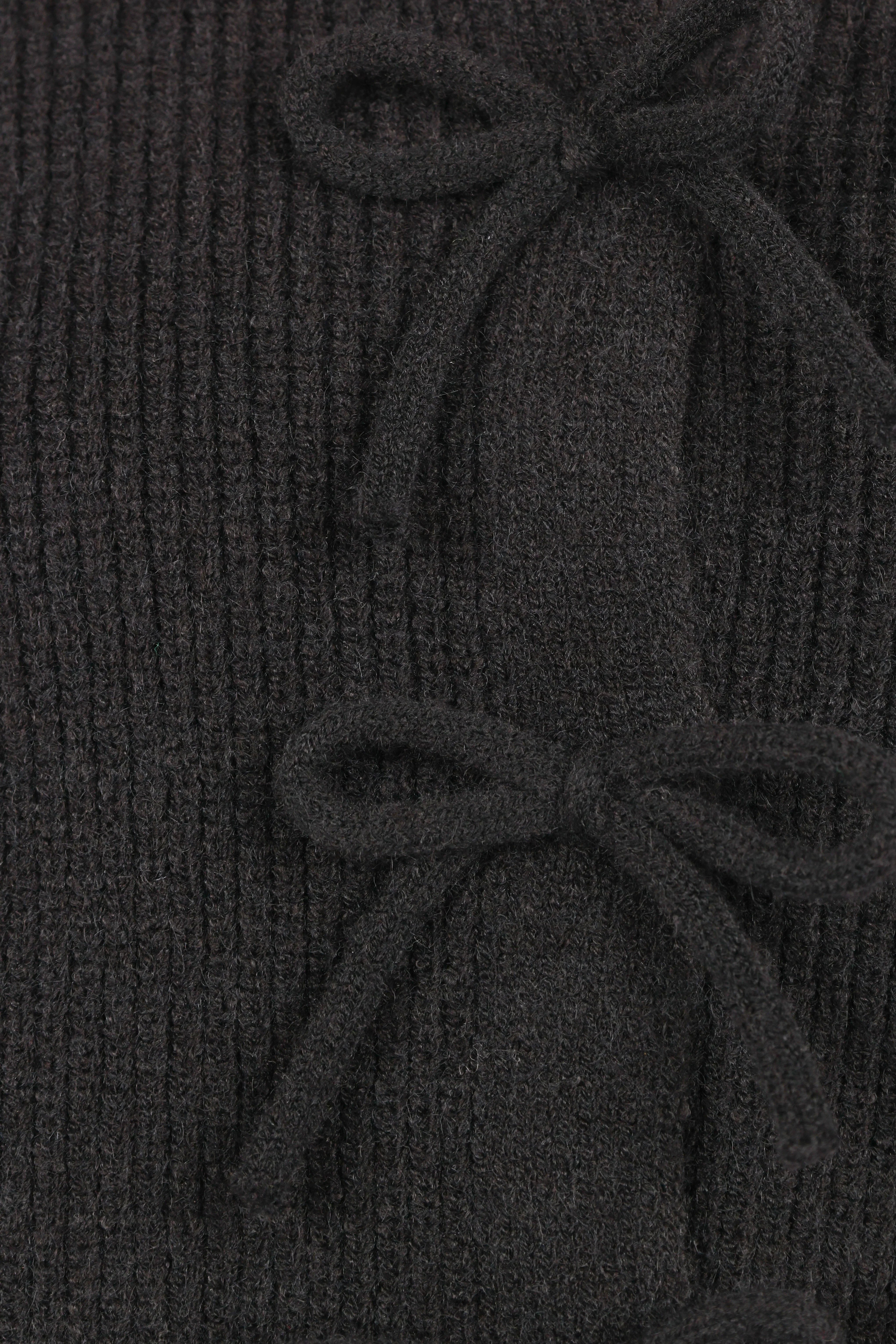 Wilde Bow Front Cardigan Black