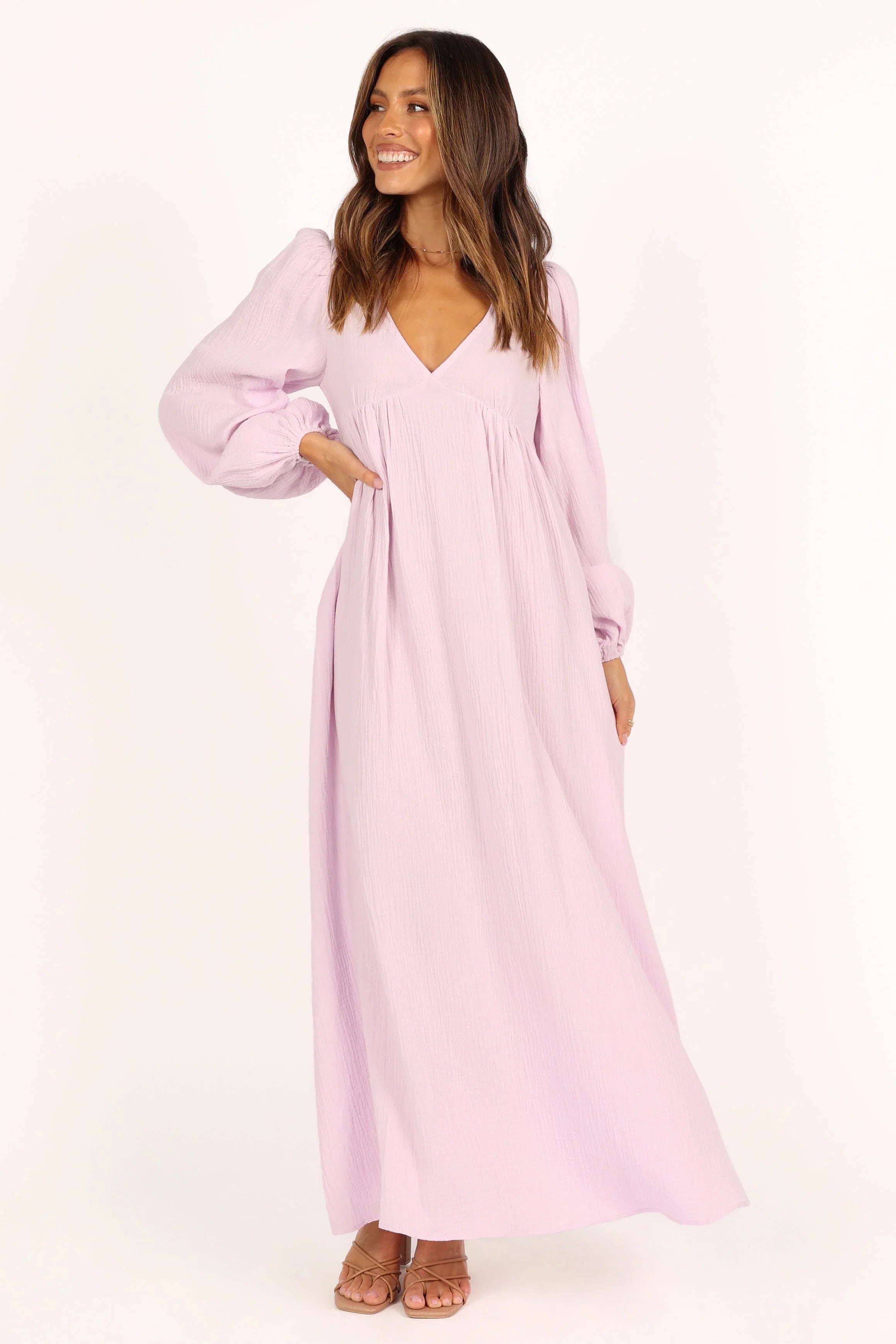 Willow Long Sleeve Maxi Dress Lilac