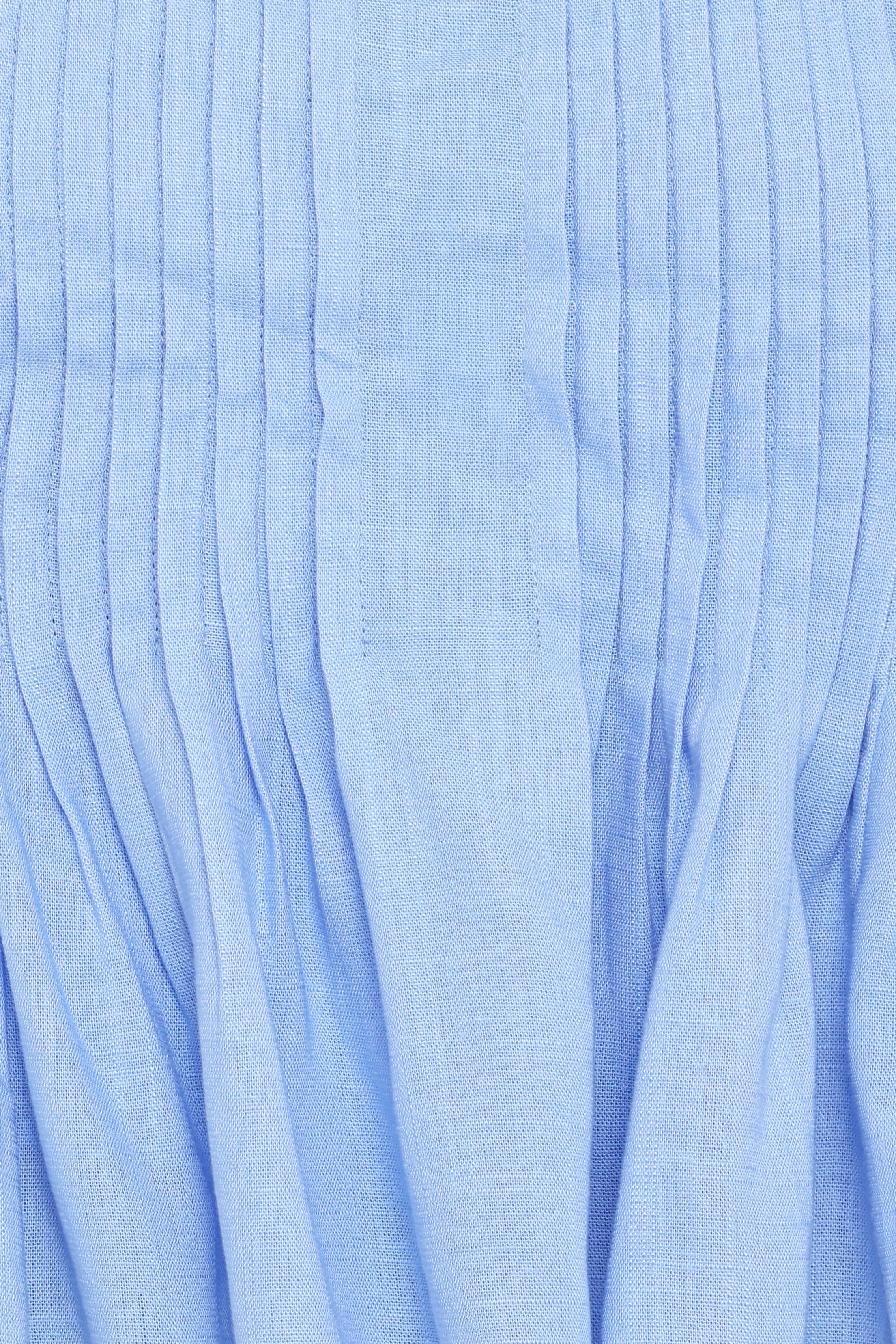 Cagnes Strapless Peplum Top Blue