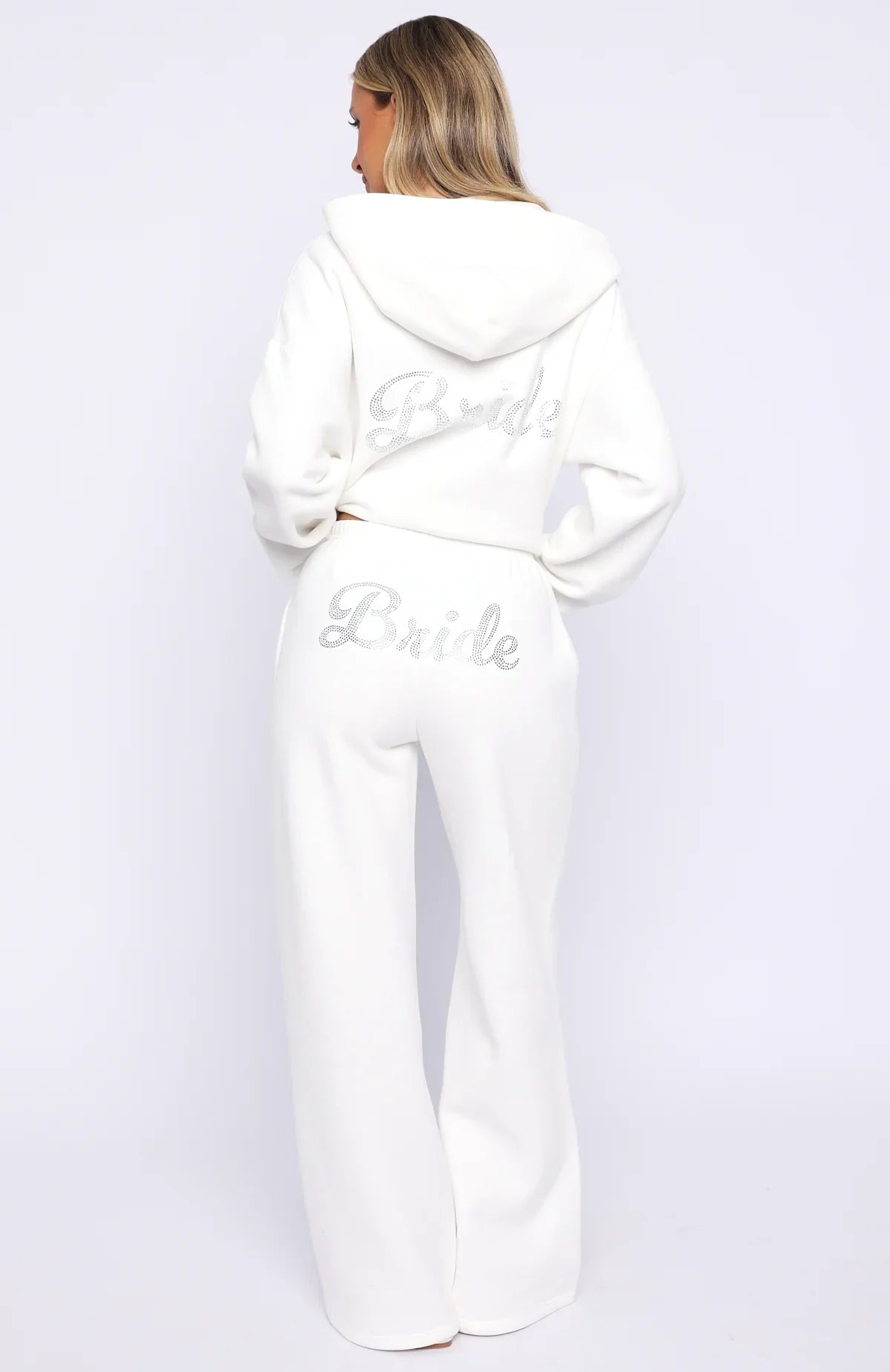 The Bride Wide Leg Sweatpants White