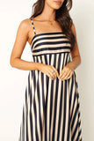 Brea Maxi Dress Black Stripe