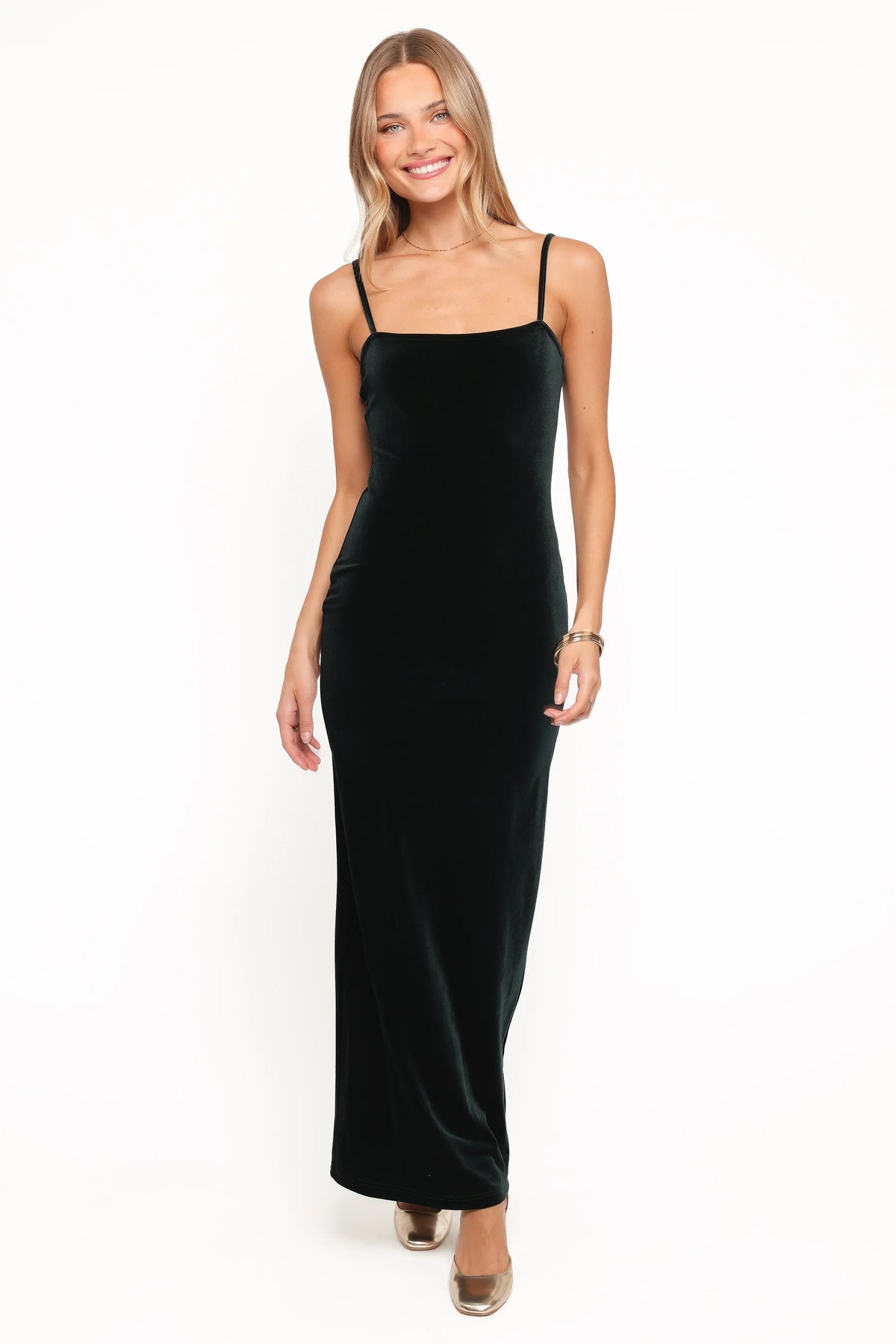 Everlee Maxi Dress Emerald Velvet