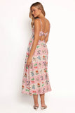 Simona Maxi Dress Pink Floral Tile