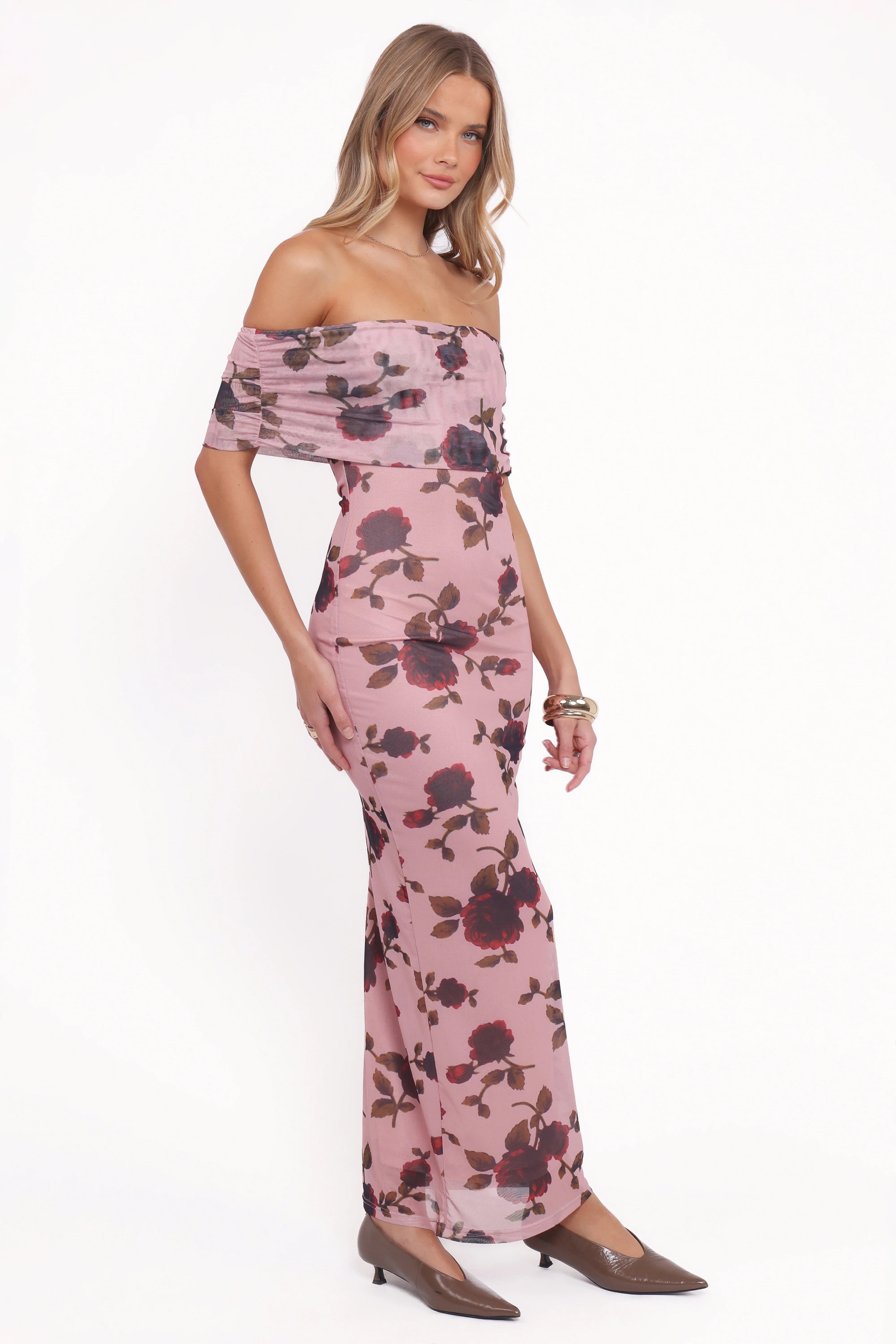 Indya Maxi Dress Pink Floral