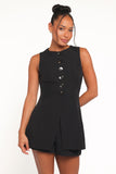 Amanda Vest Top Black