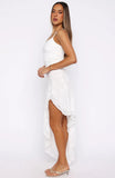 Dancing On My Own Lace Midi Skirt White
