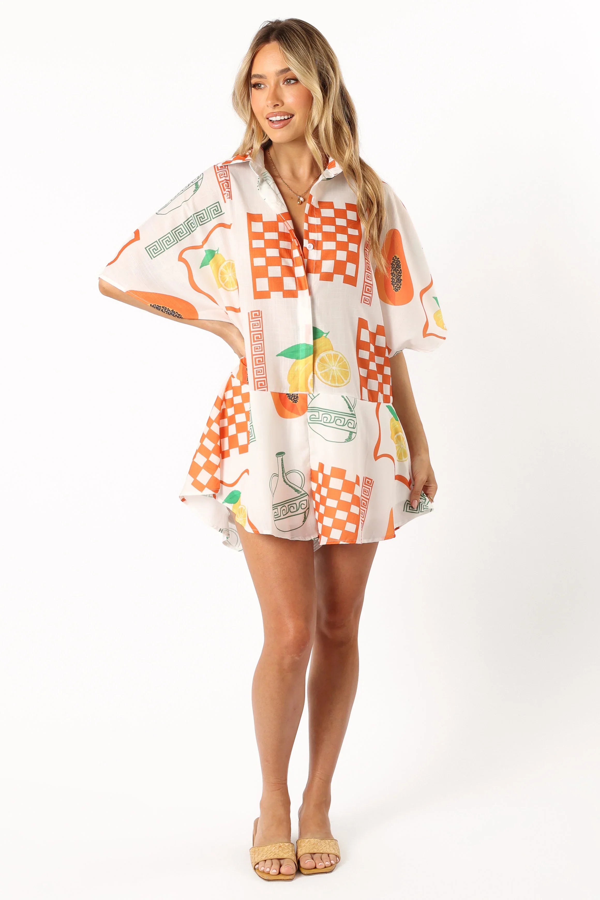 Sebastian Romper White Orange