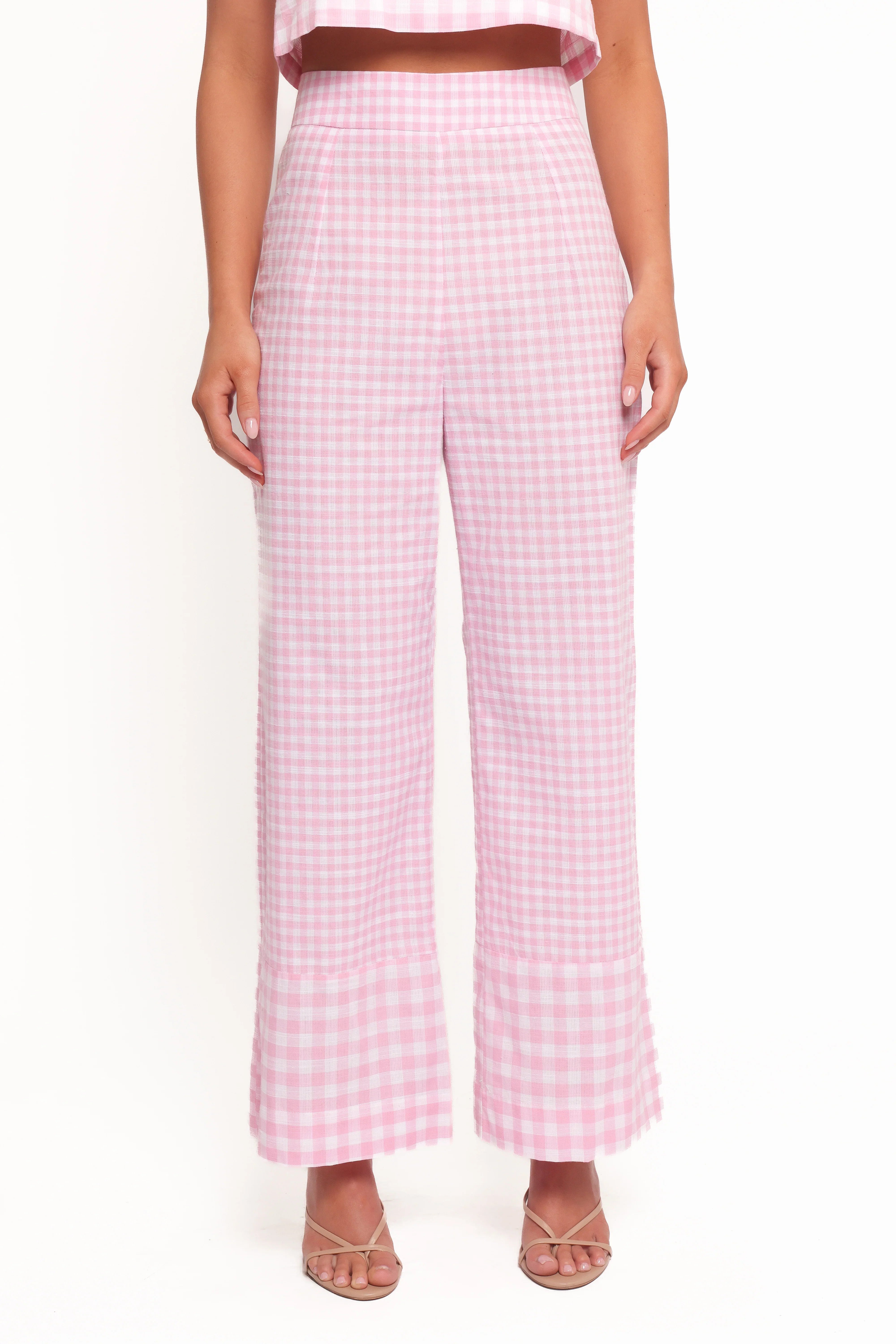 Devlin Cotton Pant Pink Gingham