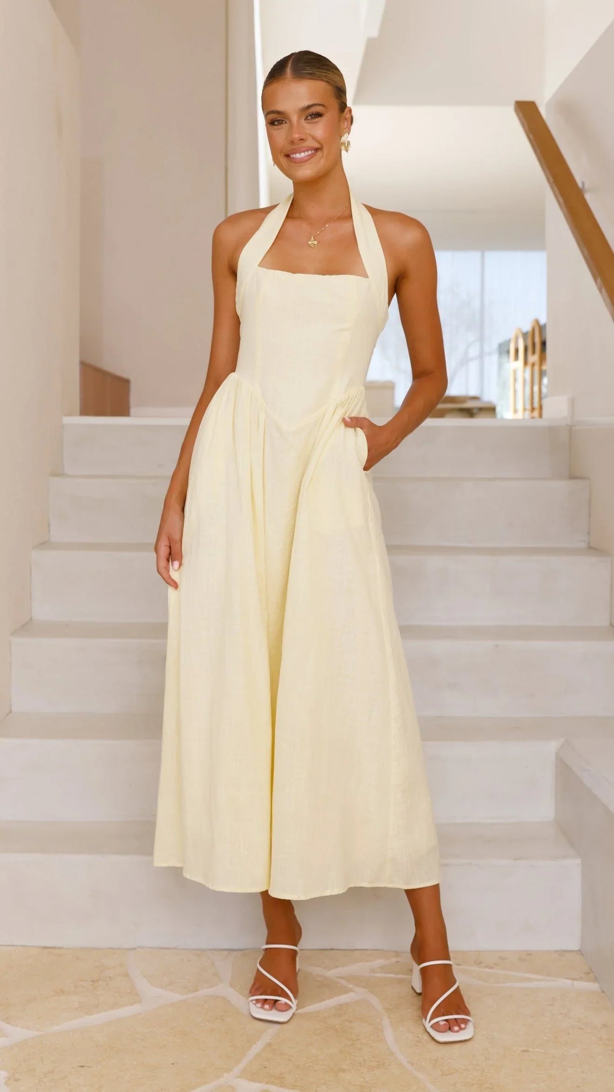 Caden Maxi Dress Lemon
