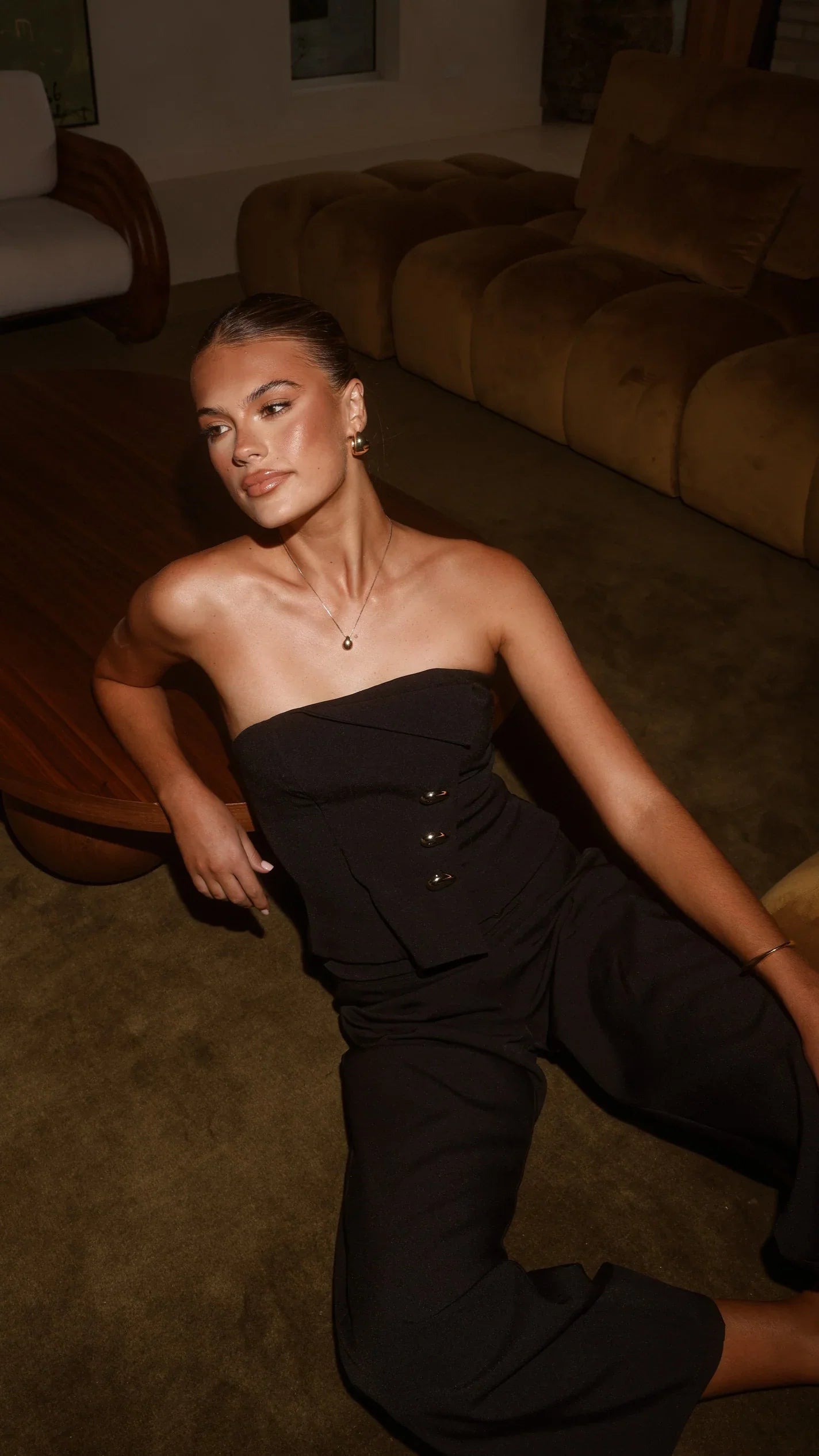 Payton Strapless Top Black