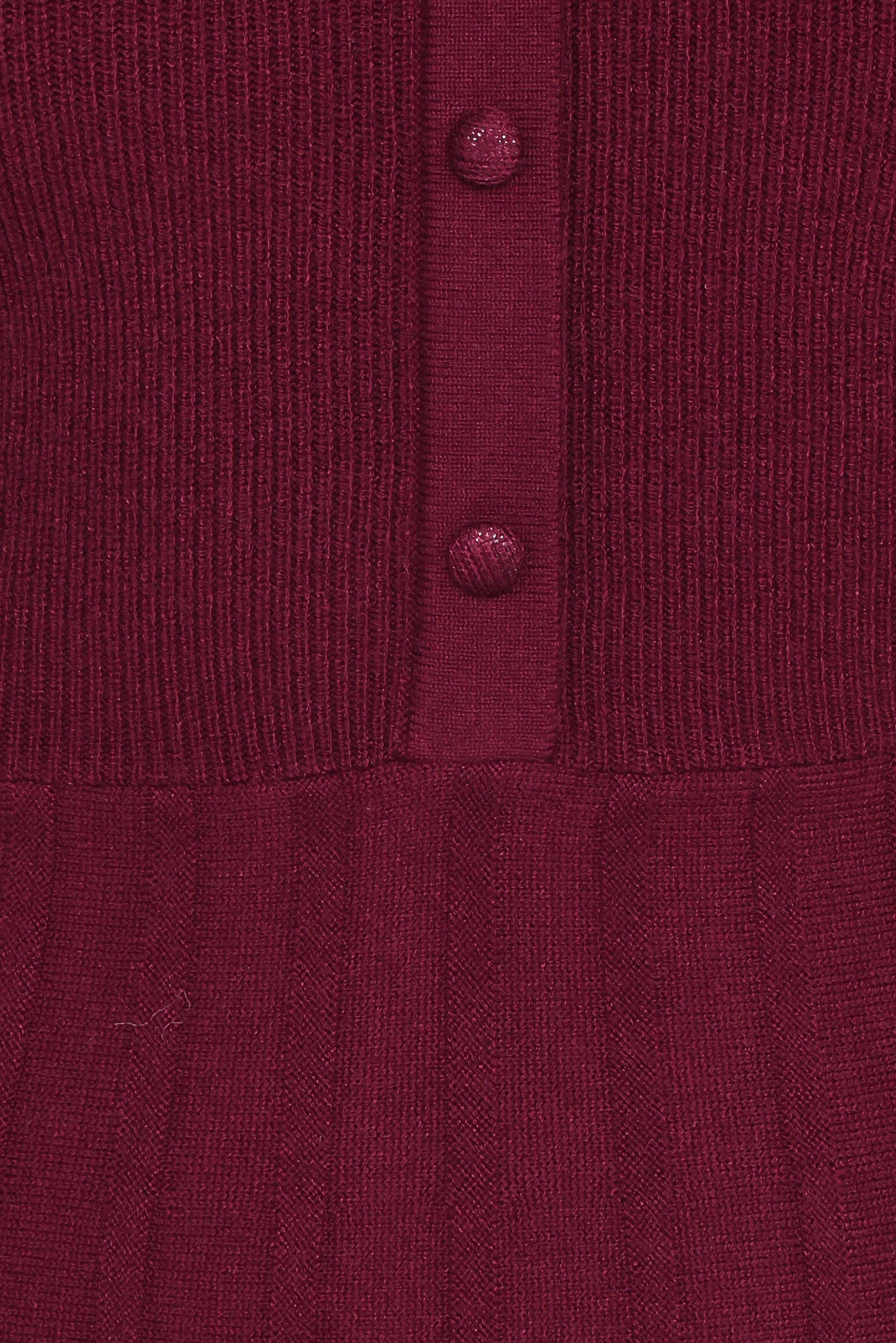 Darlina Long Sleeve Mini Dress Burgundy