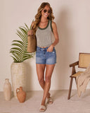 Carinne Striped Contrast Tank