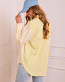 Casual Poise Striped Button Down Top