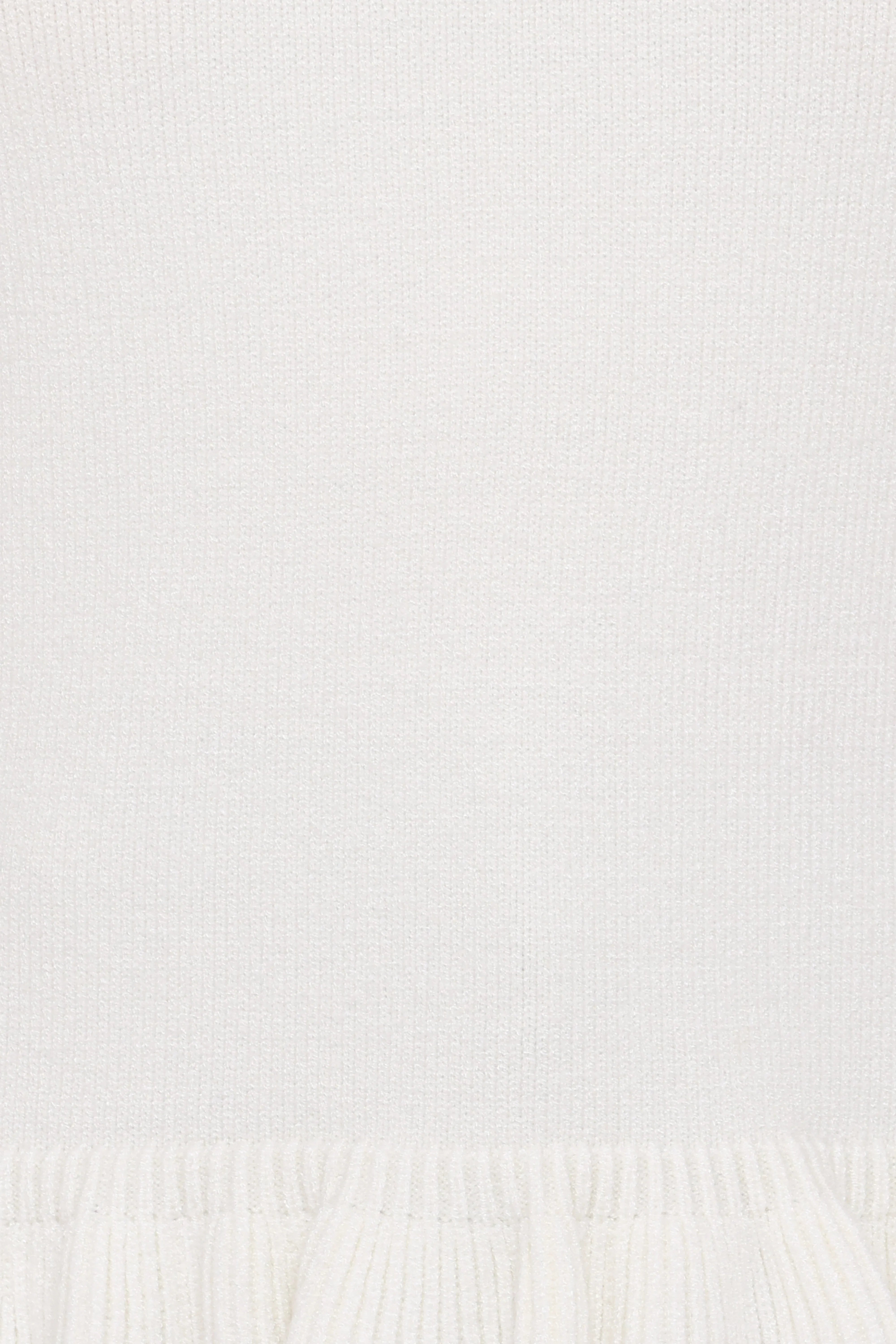 Emilie Short Sleeve Ruffle Crew Sweater Cream
