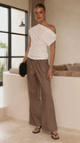 Cascada Tie Waist Pants Brown
