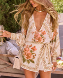 Sunfaded Love Floral Wrap Mini Skort