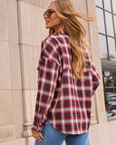 Petaluma Cotton Blend Plaid Button Down Top
