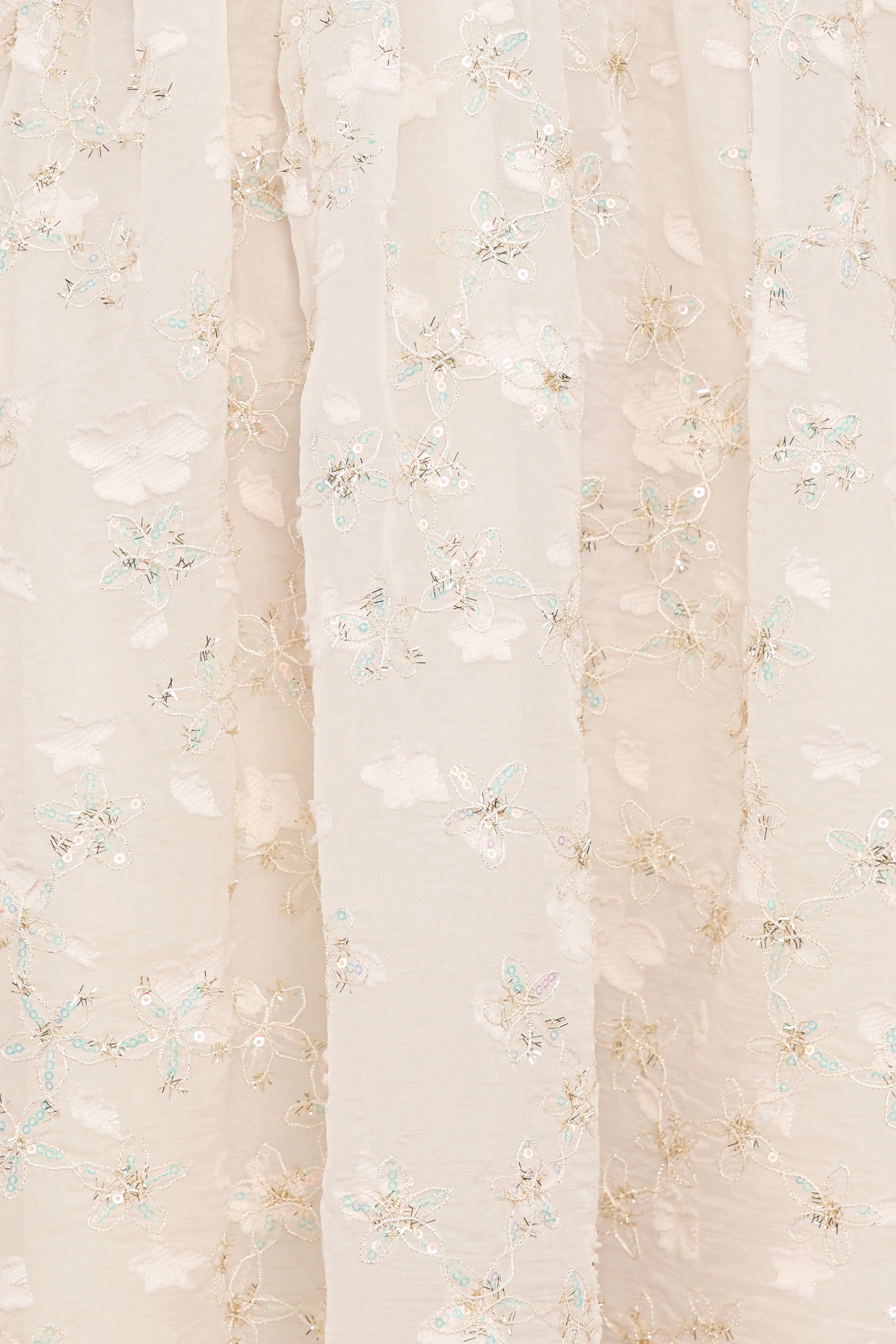 Lillan Mini Dress Ivory Sequin
