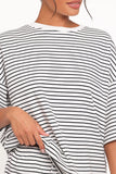 Hellen Stripe Short Set White Black Stripe