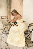 Pixie Maxi Dress Yellow Pink Stripe