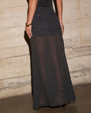 Moonstone Polka Dot Maxi Skirt