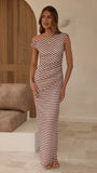 Lilani Maxi Dress Brown Stripe