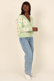 Daisy Cardigan Green