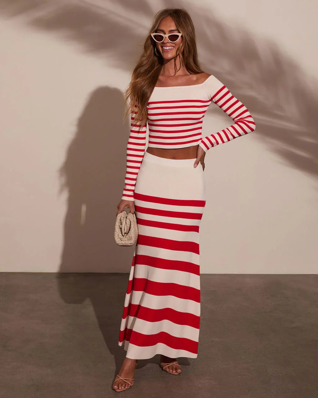 Montez Striped Maxi Skirt