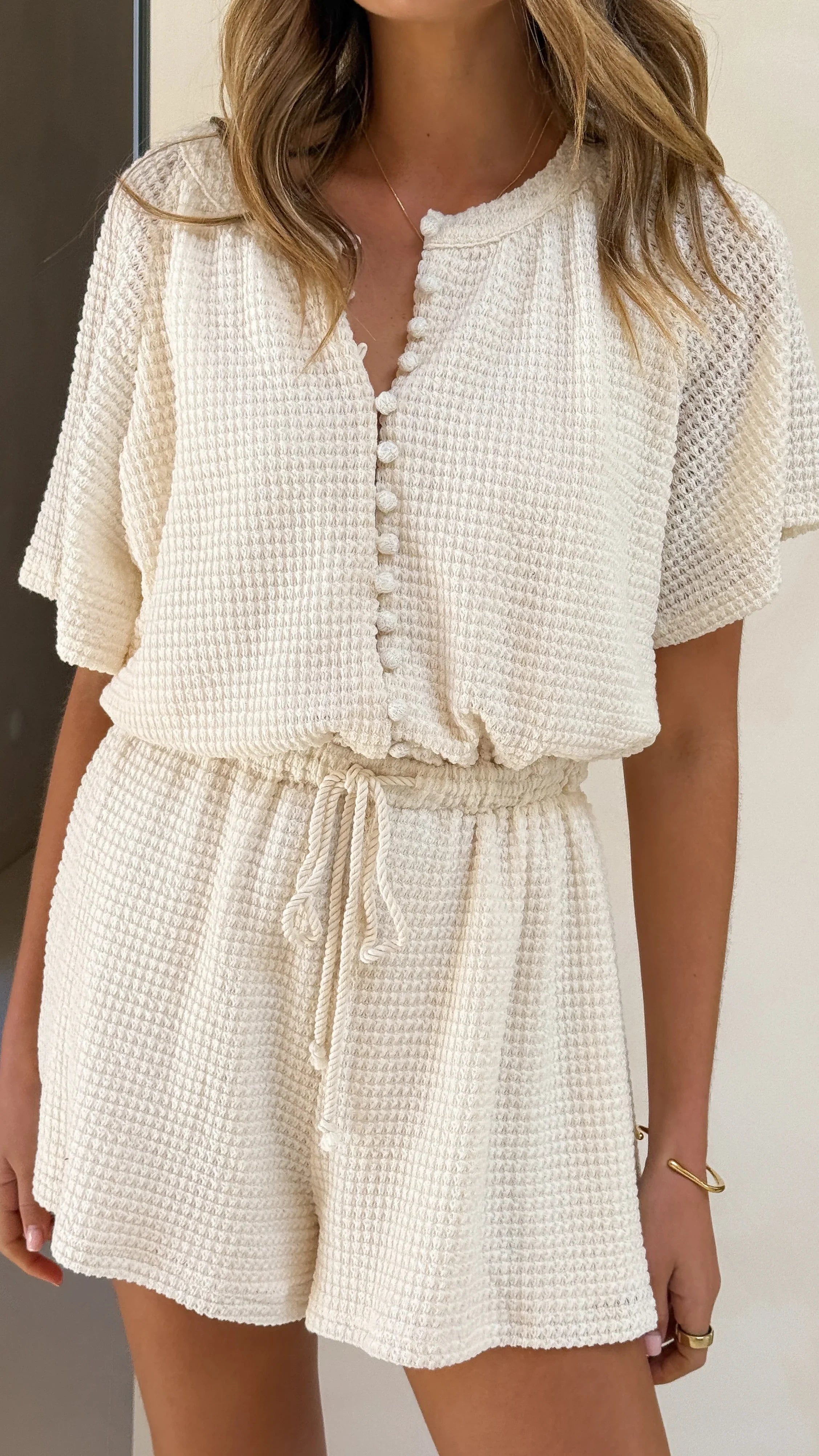 Loula Playsuit Cream