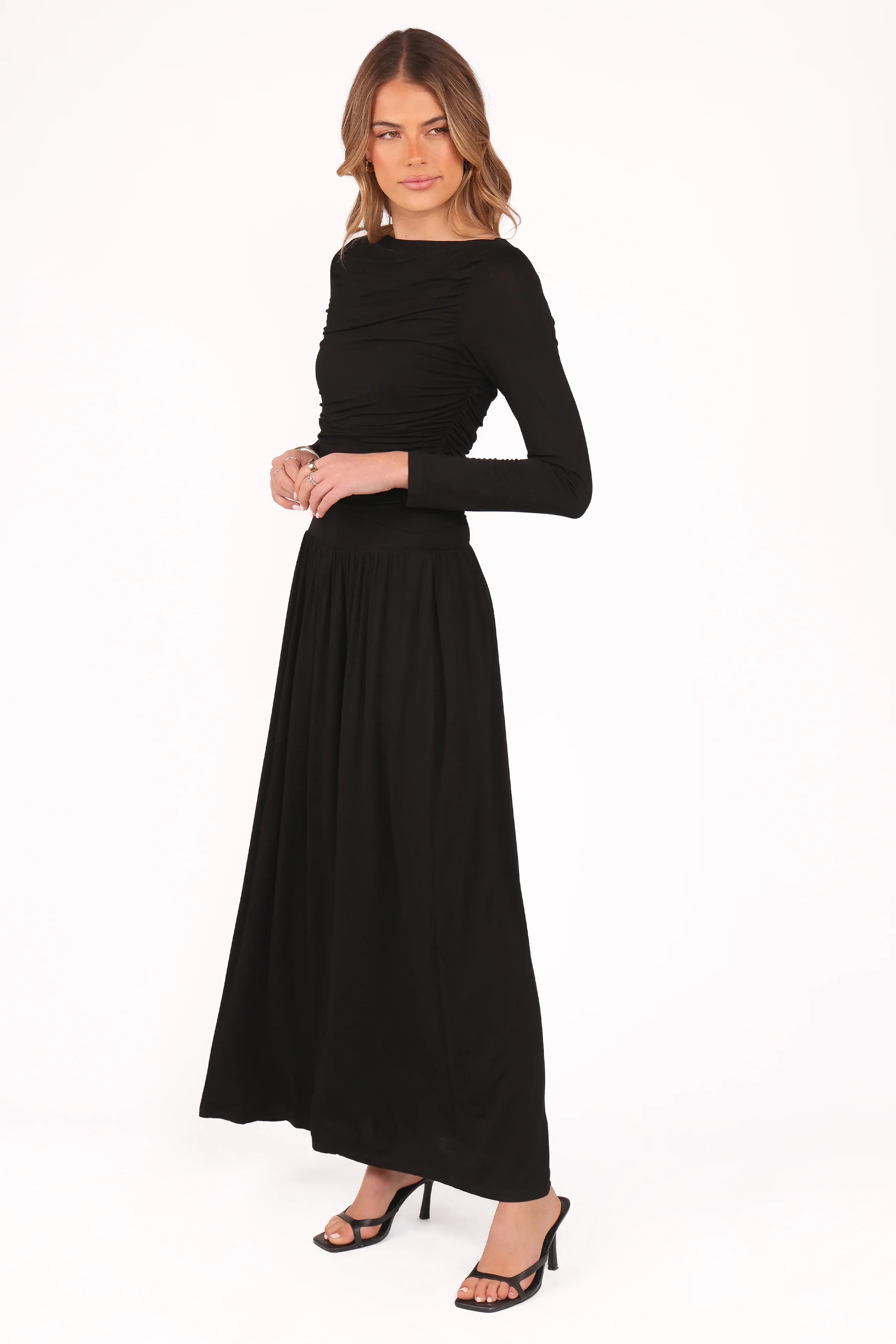 Shirley Long Sleeve Maxi Dress Black