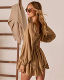 Lendsey Bust Tie Ruffle Romper