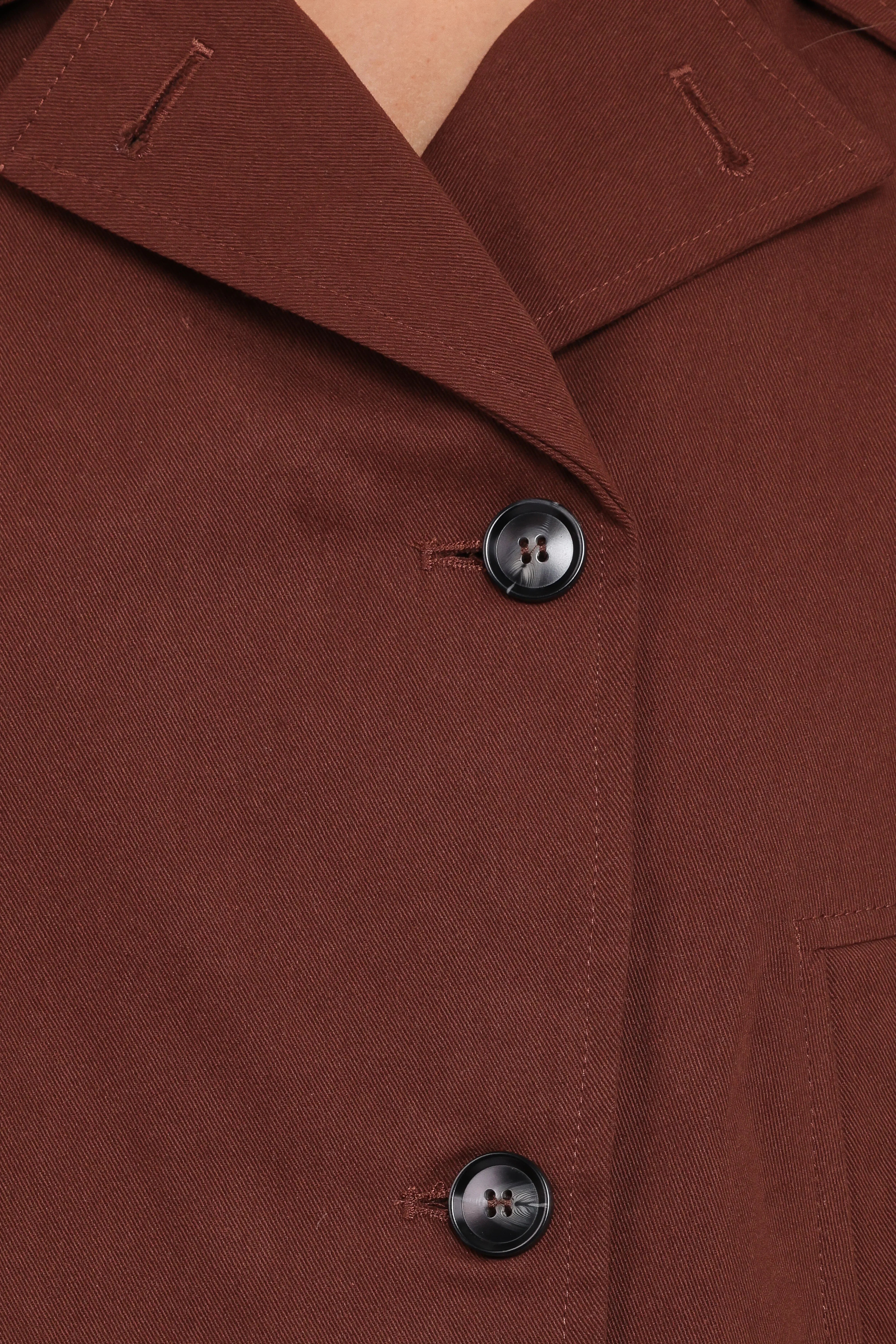 Notion Cropped Trench Espresso