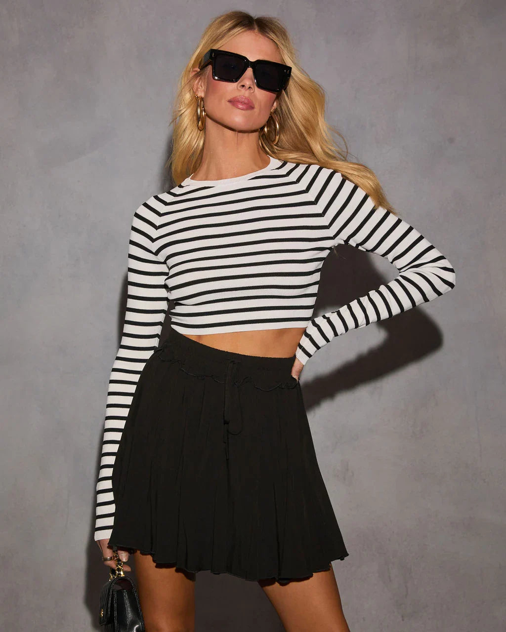 In The Element Striped Cropped Top