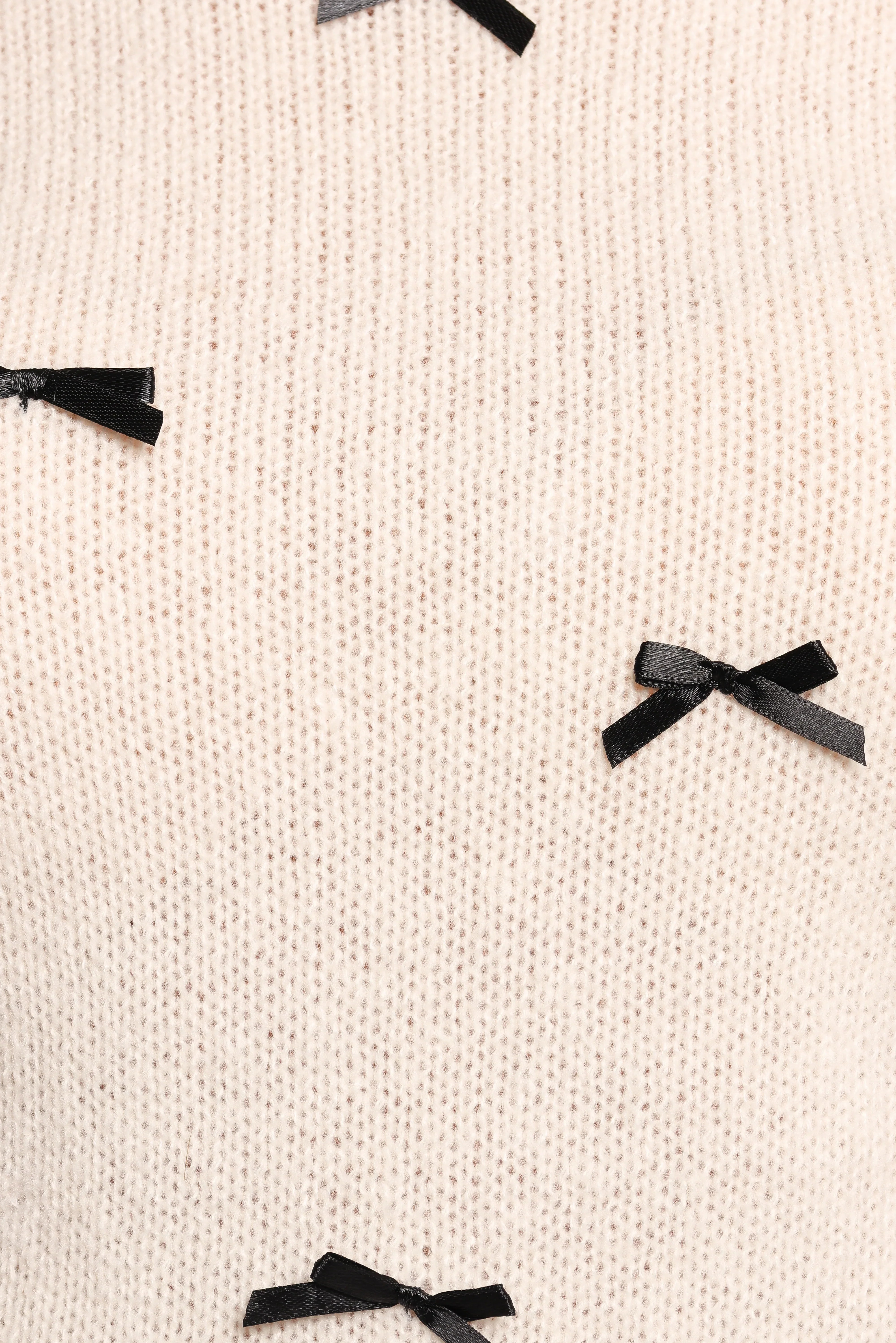 Rachel Knit Top Cream Black