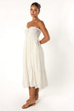 Dayton Strapless Midi Dress White