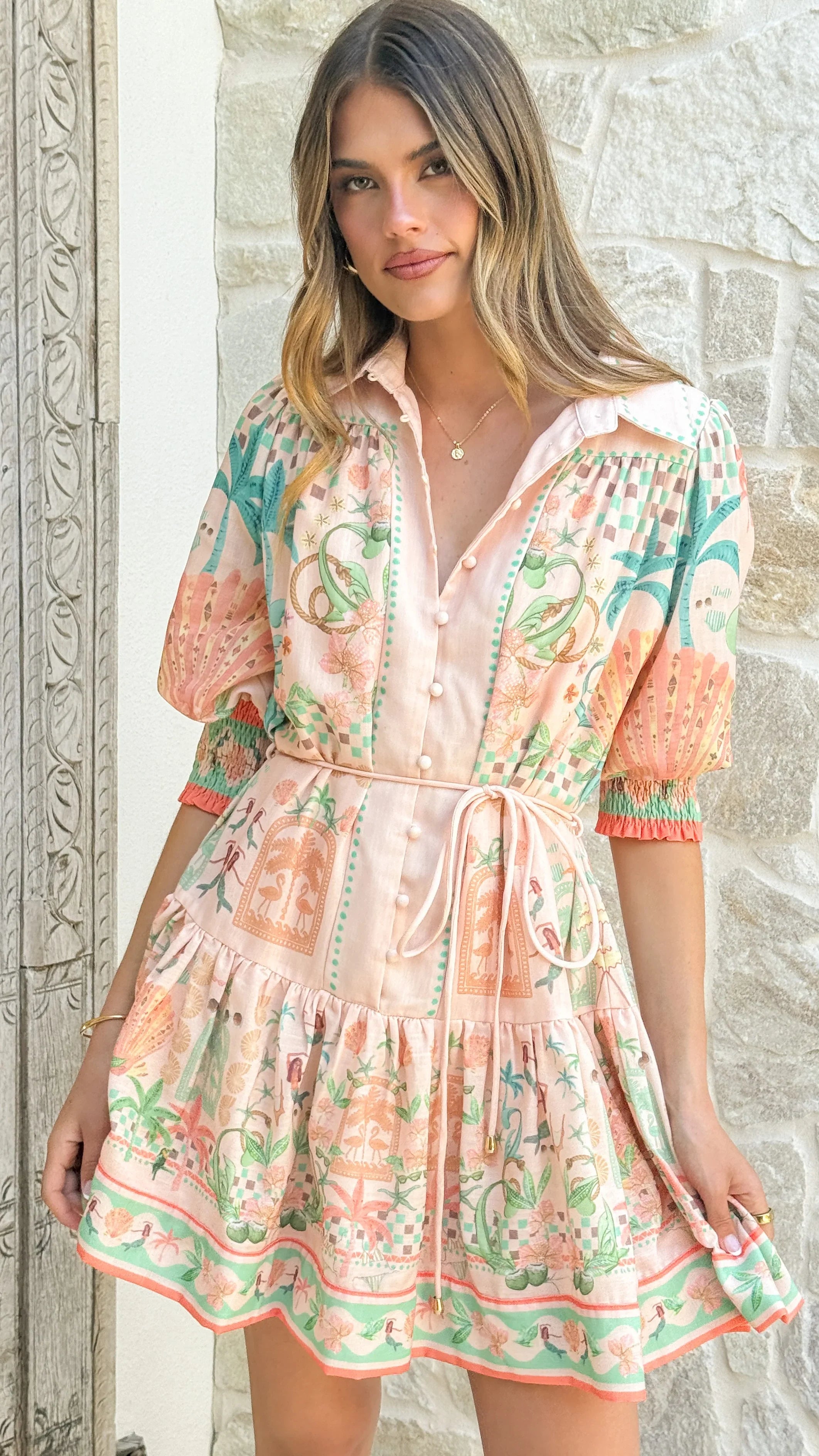 Nalita Mini Dress Aurora Print
