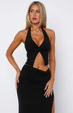 Made You Look Halter Top Black