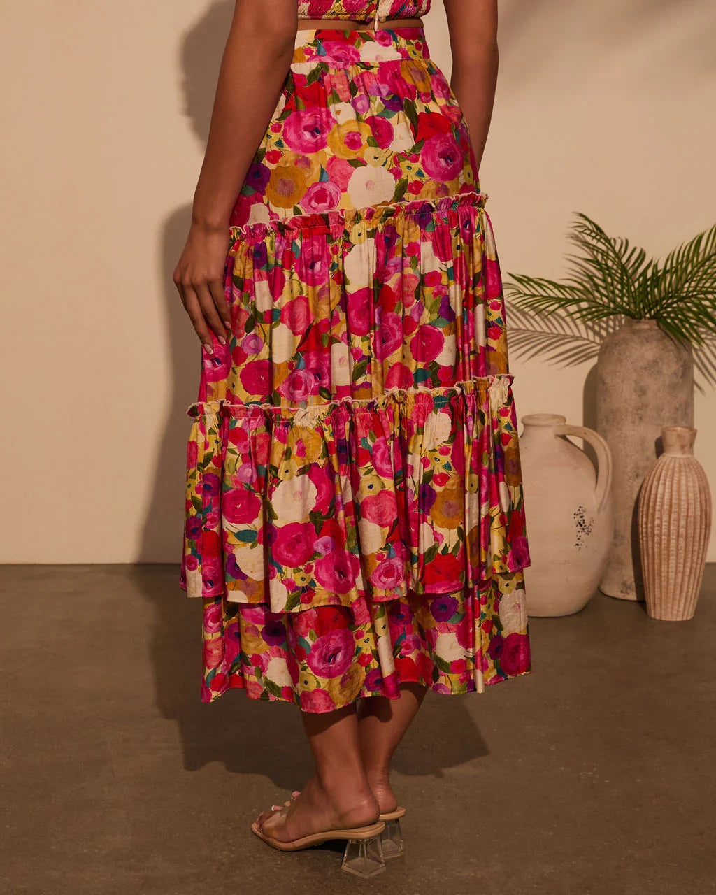 Margot Floral Midi Skirt