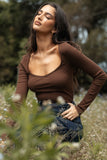 Verona Knit Top Brown