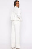 Charlotte Mid Rise Wide Leg Jeans Off White