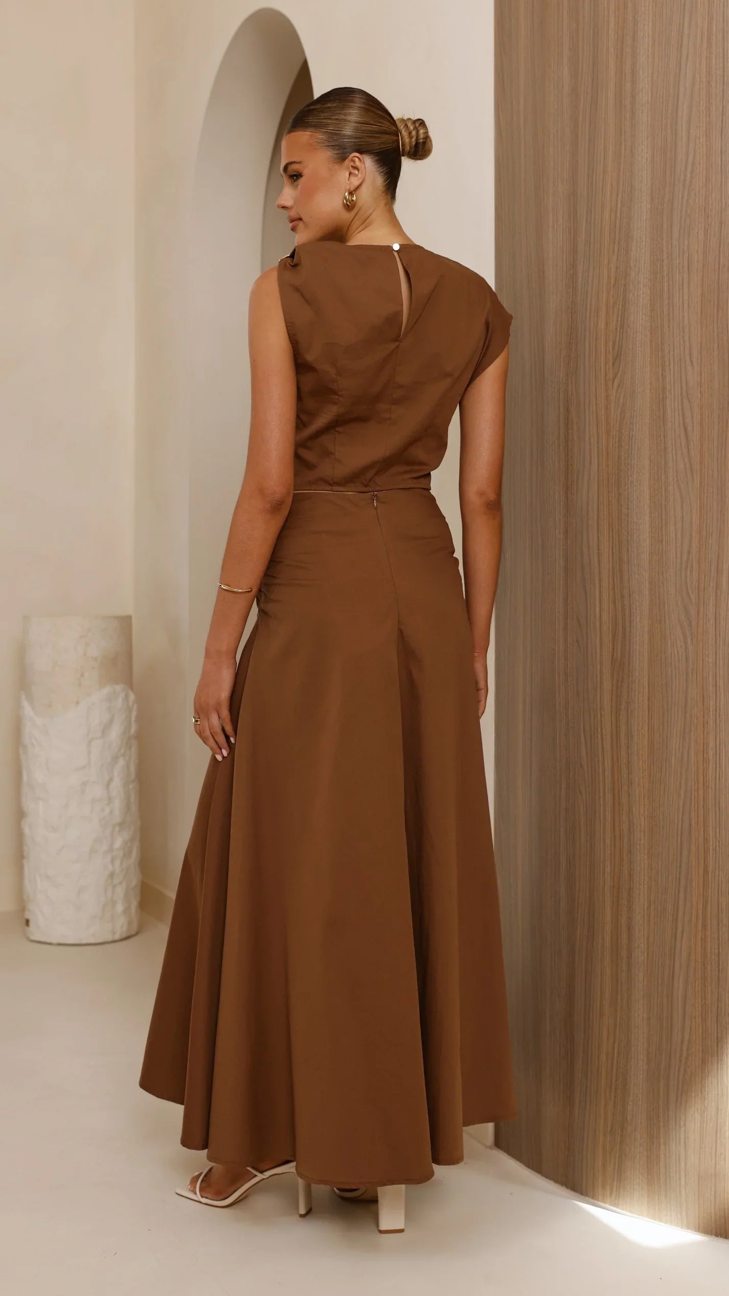 Delphine Maxi Skirt Chocolate