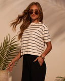 Bernie Striped Crew Neck Top