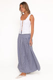 Laurita Maxi Skirt Navy Gingham