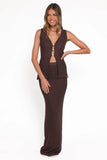 Asplie Knit Maxi Skirt Espresso