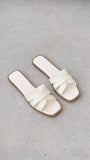 Geo Slide Cream Raffia