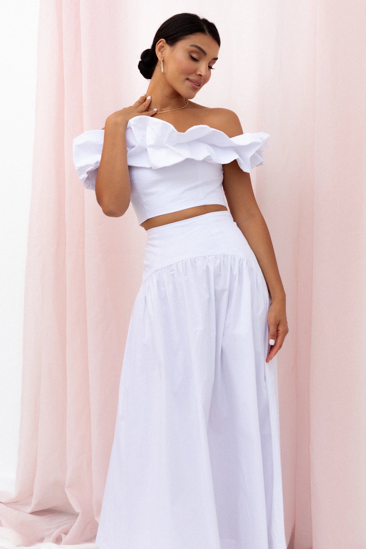 Savannah Maxi Skirt White