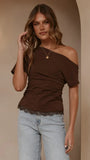Tallie Lace Top Chocolate