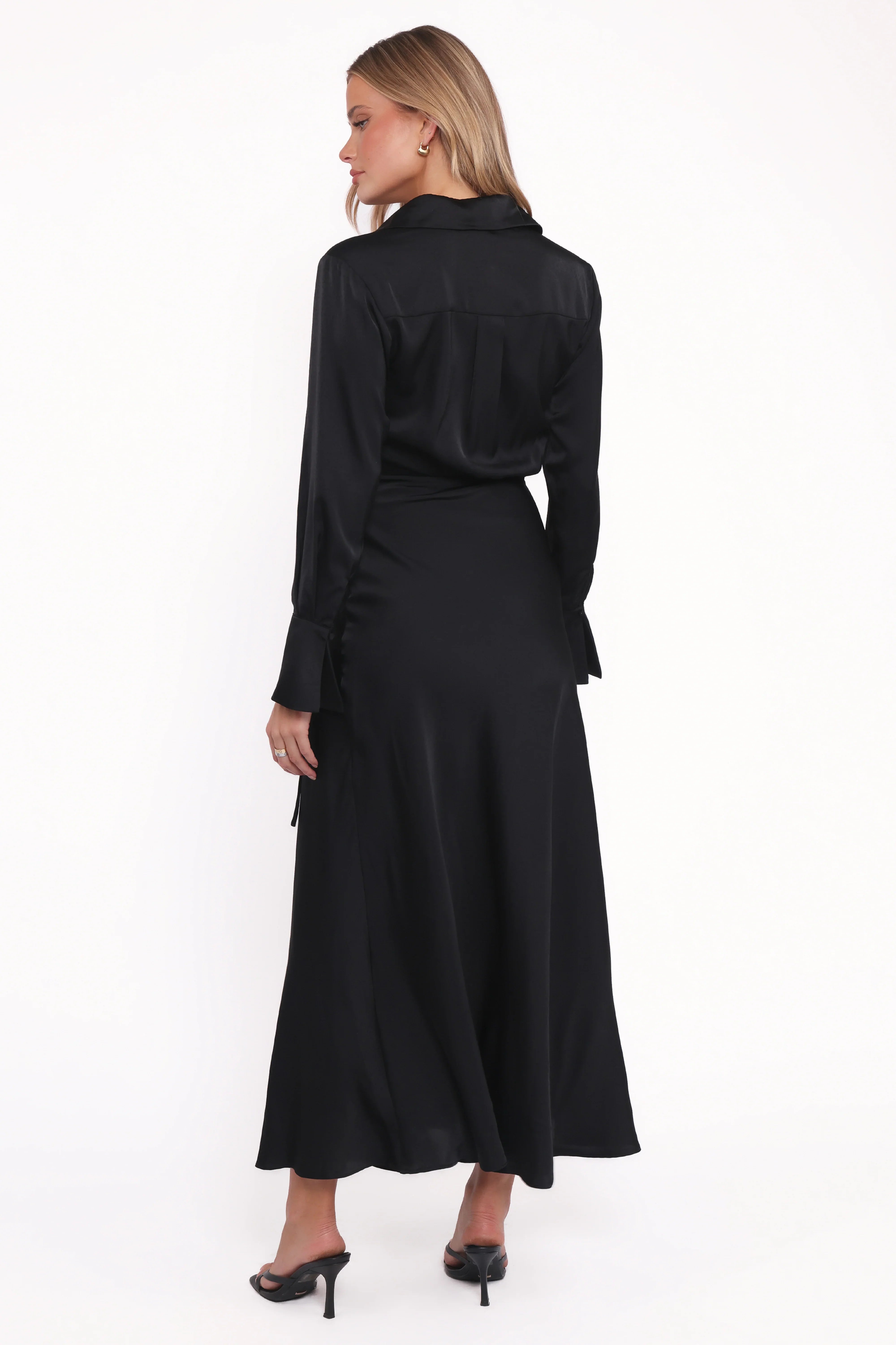 Verna Long Sleeve Maxi Dress Black
