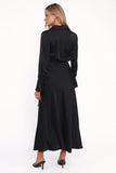 Verna Long Sleeve Maxi Dress Black